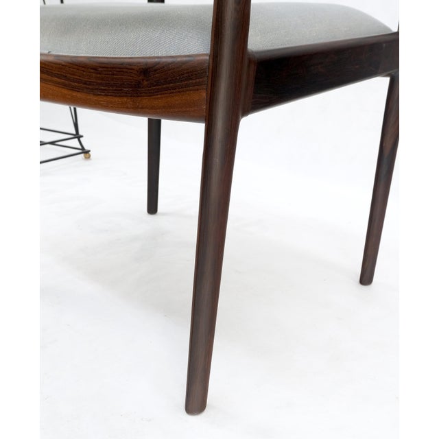 Solid Rosewood New Upholstery Danish Mid-Century Modern Side Office Desk Chair For Sale - Image 11 of 12