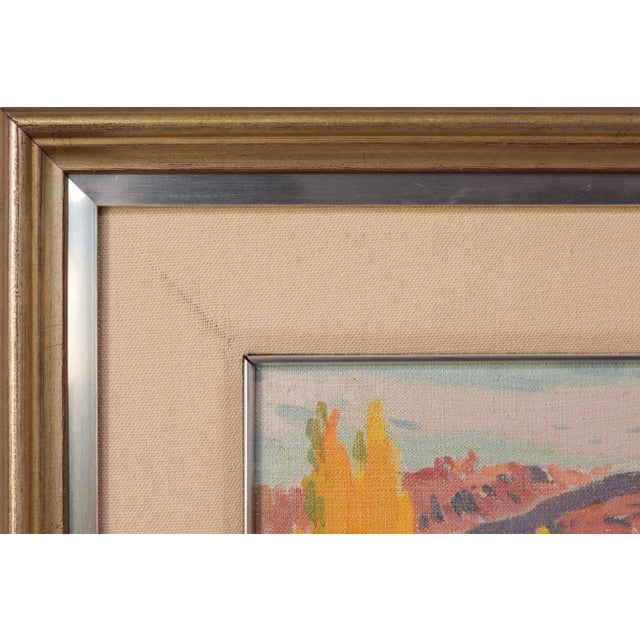 Raimon Roca Ricart, Autumnal Trees with Golden Light in Martinet, Oil on Canvas, Framed For Sale - Image 7 of 10