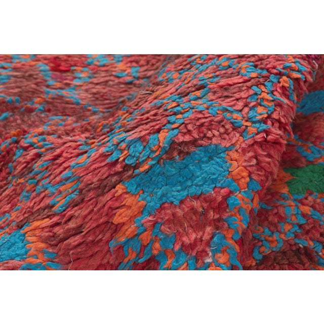 Vintage Boujad Boucherouite Moroccan Rug, 03'03 X 09'03 For Sale In Dallas - Image 6 of 10