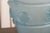 Vintage Frosted Aqua Glass Vase For Sale - Image 10 of 18