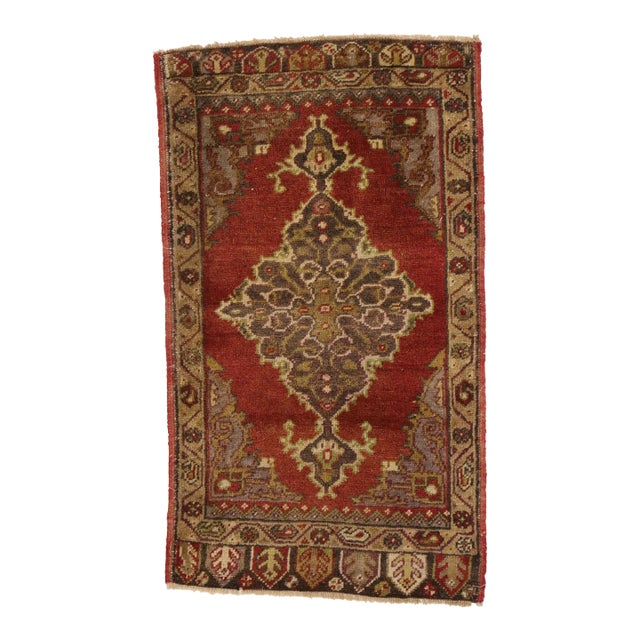 Vintage Turkish Yastik Rug - 01'09 X 03'01 For Sale