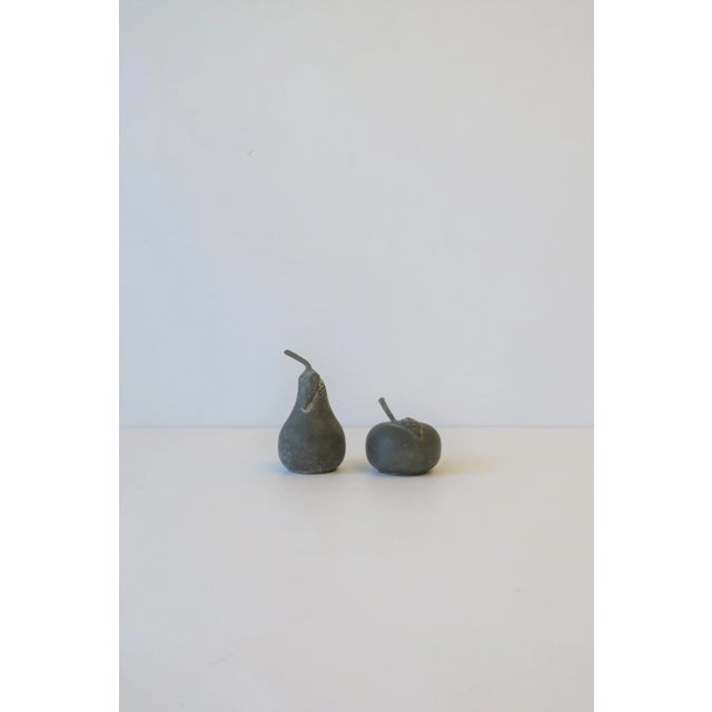 Modern Set of Pewter Fruit Salt and Pepper Shakers or Decorative Objects - 2 Pieces For Sale - Image 3 of 10