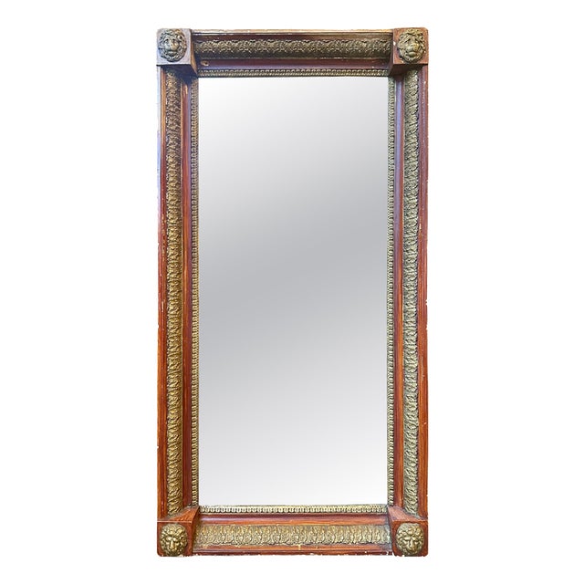 Italian Empire Gilt Pier Mirror, 1880 For Sale