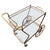 Mid-Century Modern Mid-Century Modern Italian Brass and Glass Bar Cart with Lifting Top Tray, 1950s For Sale - Image 3 of 6