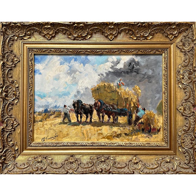 Louis Edouard Garridom Hay Harvest Impressionist, 1920s, Oil For Sale - Image 8 of 8
