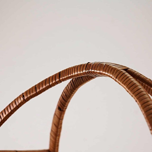 Vintage Wicker Magazine Rack, 1970s For Sale - Image 5 of 10