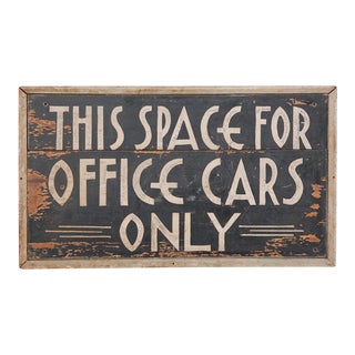 Deco Car Parking Sign For Sale