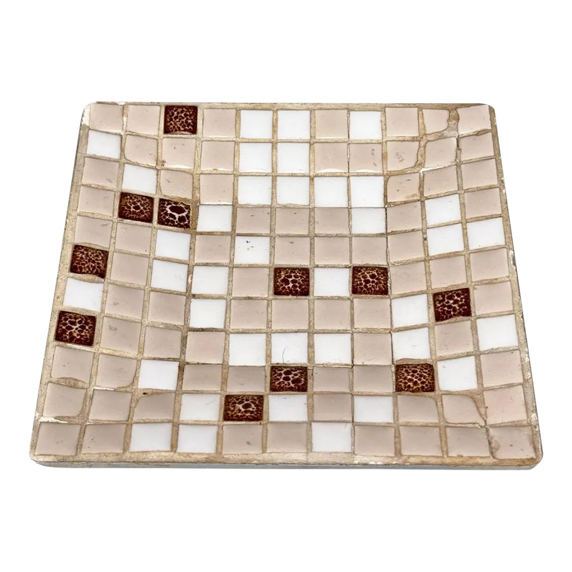 Mid-Century Modern Mosaic Tile Porcelain Cigar Rest Ashtray Catchall ...