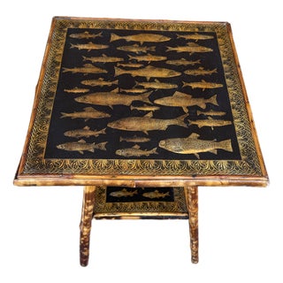 19th Century English Bamboo Table For Sale