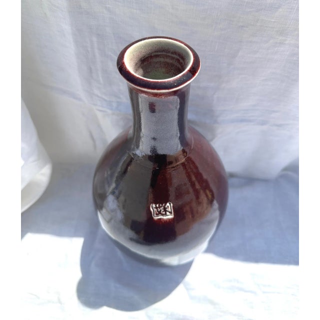 Contemporary Elliot Newton Asian Stoneware Vase For Sale - Image 3 of 7