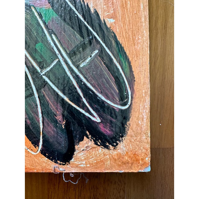 Green “Art” by Artist Peter Keil, Original Titled Painting (1964) For Sale - Image 8 of 12