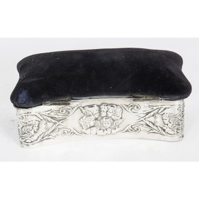 19th Century Victorian Sterling Silver Jewellery Box Casket by H. Matthews For Sale - Image 14 of 16