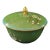 Vintage Chinese Green Cloisonné Covered Bowl With Blossom Motif For Sale