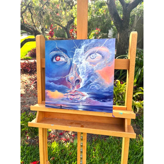 Taken By The Sky presents a striking interplay between human emotion and the elemental forces of nature. The vivid colors...