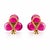 Late 20th Century Late 20th Century Pair of Baccarat 18k Yellow Gold Ruby Red Crystal Glass Earrings For Sale - Image 5 of 5