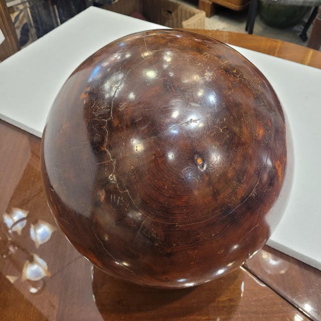 Decorative Sphere in Mahogany, 1890s For Sale - Image 6 of 18