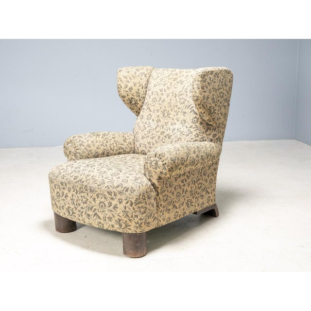 Art Deco Wingback Armchair, Europe, 1930s For Sale - Image 4 of 6
