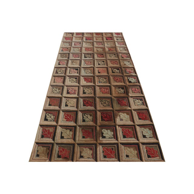 Traditional Antique Hooked Rug in Brown With Red and Green Floral Patterns, From Rug & Kilim For Sale - Image 3 of 7