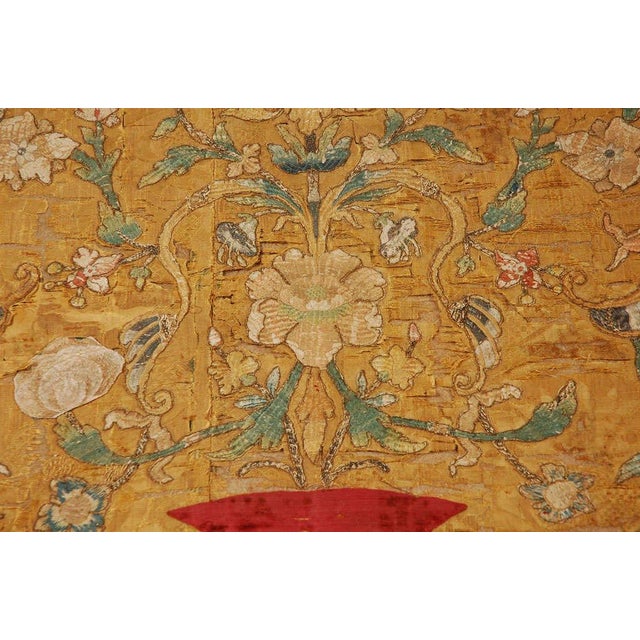 17th Century Italian Silk Textile Wall Hanging in Baroque Style For Sale - Image 10 of 10