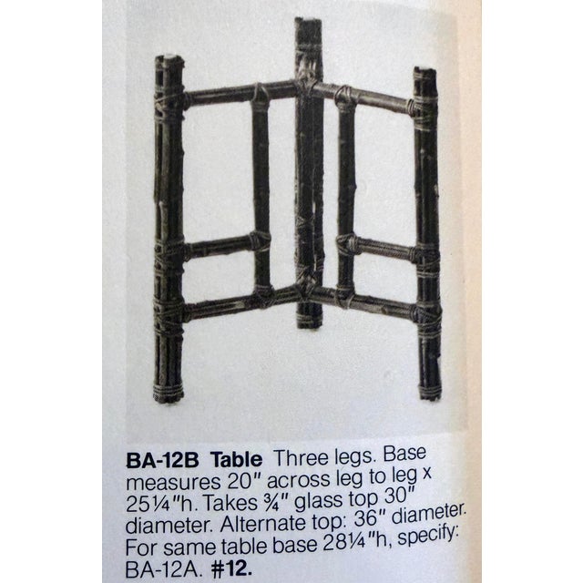 1970's McGuire Furniture Leather Wrapped Bamboo Accent Tables - A Pair For Sale - Image 12 of 12