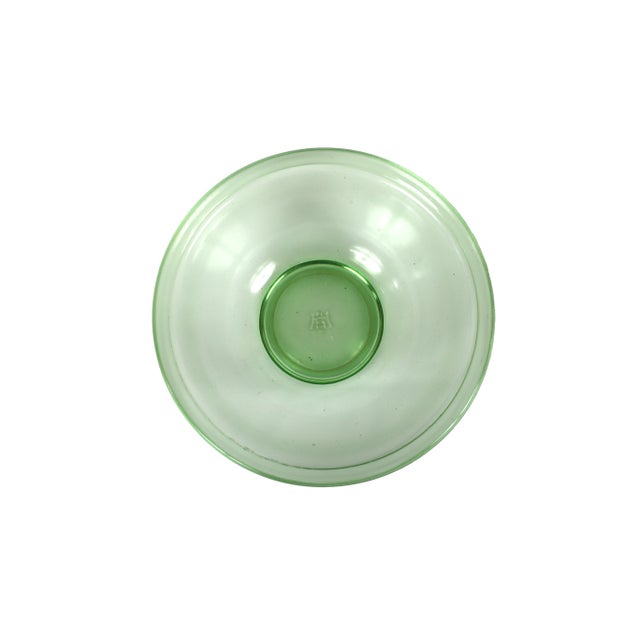 Vintage Uranium Glass Glowing Nesting Bowls by Hazel Atlas - Set of 5 For Sale - Image 13 of 17