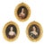 Three Portraits of The Princesses of Bourbon, Oil on Canvases, 18th Century, Framed For Sale