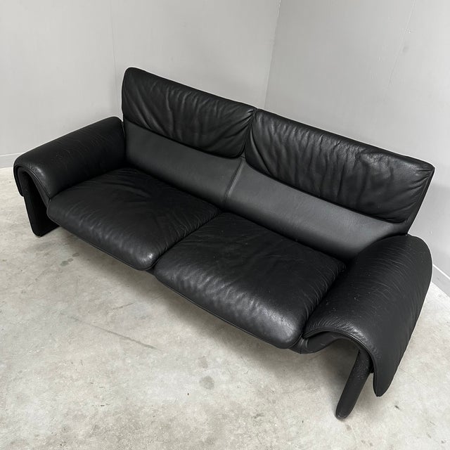 Black Vintage DS2011 Sofa in Black Leather from de Sede, 1990s For Sale - Image 8 of 10
