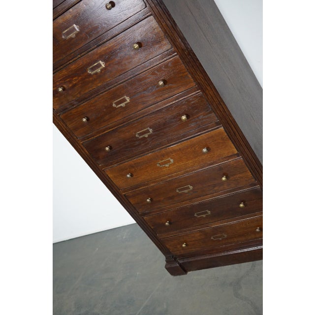 Vintage English Oak Filing Cabinet For Sale - Image 16 of 17