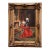 19th Century French Priest Oil Painting in Carved Giltwood Frame Signed M. Valle For Sale
