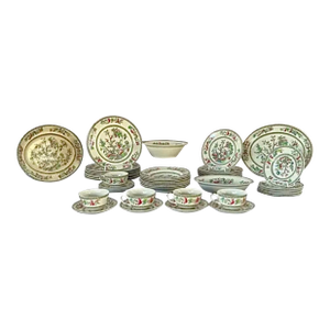 Mid 20th Century Johnson Brothers Indian Tree China, Set of 49 Pieces