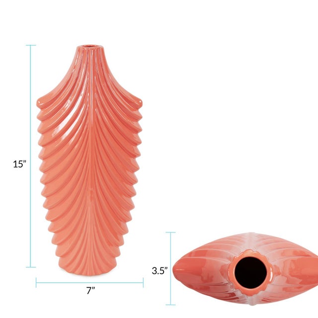 Ceramic Coral Reef Vase- Short For Sale - Image 7 of 10