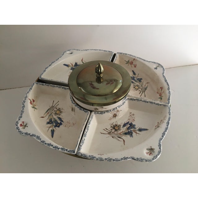 Vintage Circa 1898 Waechtersbach Pedastel Lidded Divided Serving Piece For Sale - Image 10 of 16