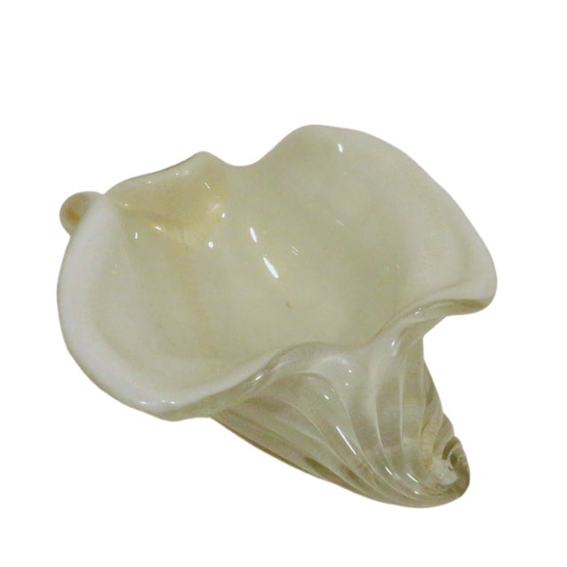 Mid 20th Century Vintage Barbini Conch Glass Bowl For Sale - Image 5 of 6