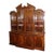 1990s Century Furniture Georgian Style Flame Mahogany Bookcase Cabinet Breakfront For Sale
