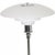 Poul henningsen ph3½-2½ floor lamp with a chrome frame and white opal glass shades. The lamp is from around the 2010s and...