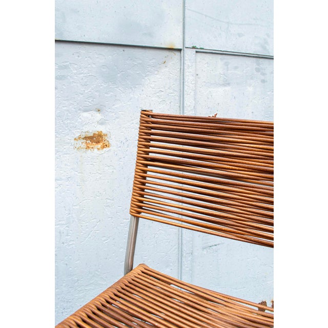 Pierantonio Bonacina Set of Stools Miss B in Inox & Leather by Tito Agnoli for Bonacina, 1997 For Sale - Image 4 of 8