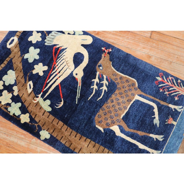 Chinese Early 20th Century Pictorial Chinese Rug For Sale - Image 3 of 18