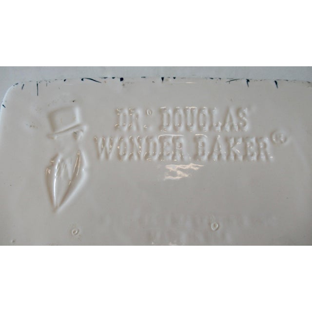 Vintage MCM "Dr. Douglas" Ironstone Splatter-Motif Handled Baking Pan For Sale - Image 11 of 12
