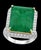 AGL Certified 13.10 Ct Emerald Cut Colombian Emerald Diamond 18K Gold Ring A classic, cocktail / Engagement ring 13.1...