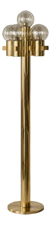 Mid-Century Scandinavian Modern Sculptural Gold Floor Lamp by Hans-Agne Jakobsson for Hans-Agne Jakobsson AB, 1970s