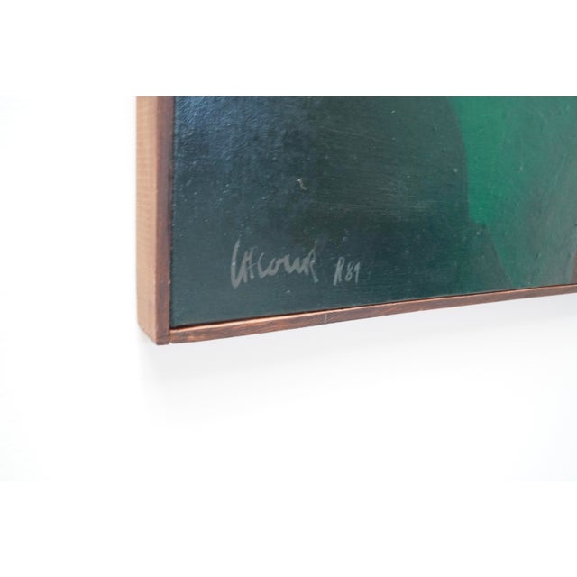 1980s Simone Lacour, The Accessible of the Inaccessible, 1981, Oil on Canvas For Sale - Image 5 of 8