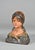 Antique French Bust of Young Girl in Plaster, 1910s For Sale - Image 3 of 16