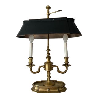 Vintage Frederick Cooper Chicago Brass Bouillotte / Library Lamp For Sale