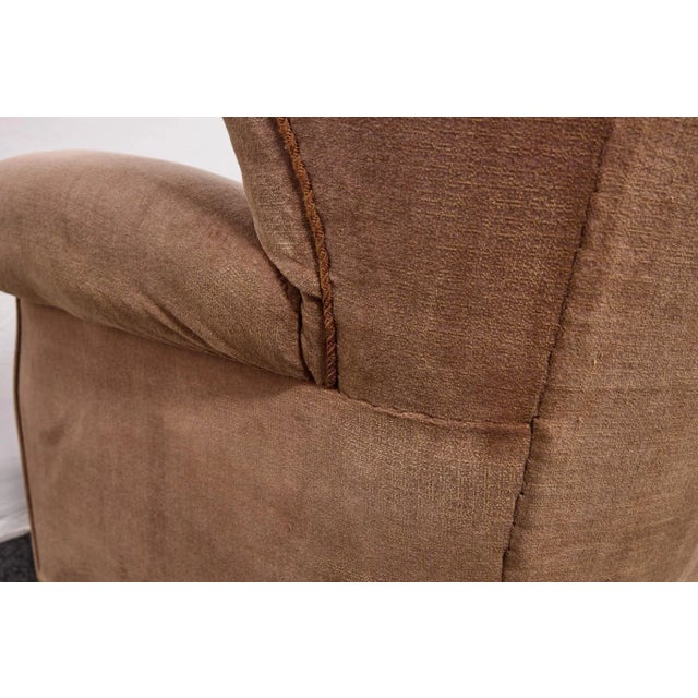 Vintage Danish Model 1518 Lounge Chair in Sand Beige Mohair Velvet from Fritz Hansen, 1940s For Sale - Image 15 of 18