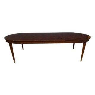 Oval Mahogany Four Leg Dining Table by Leighton Hall For Sale