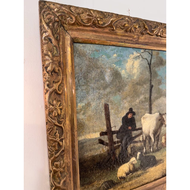 English Farmscape Oil on Canvas For Sale In Nashville - Image 6 of 9