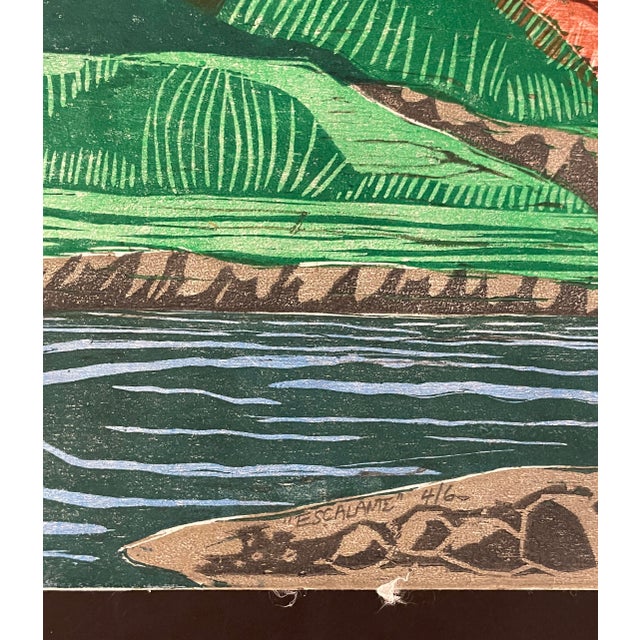 Contemporary Steve Krauss Escalante Colorado Landscape Woodblock For Sale - Image 3 of 4