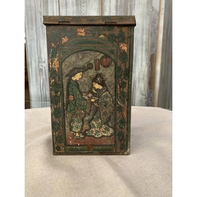 Chinese Painted Tea Box, 1930s For Sale - Image 3 of 7