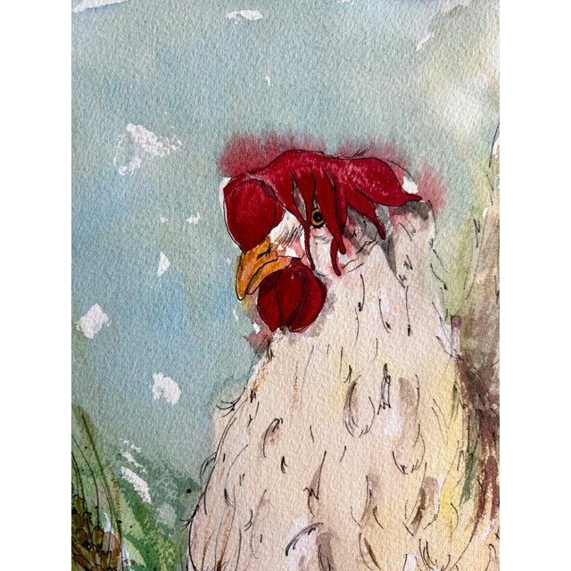 Giclee Print Watercolor Painting of “My Chicken Floppy” For Sale - Image 9 of 10