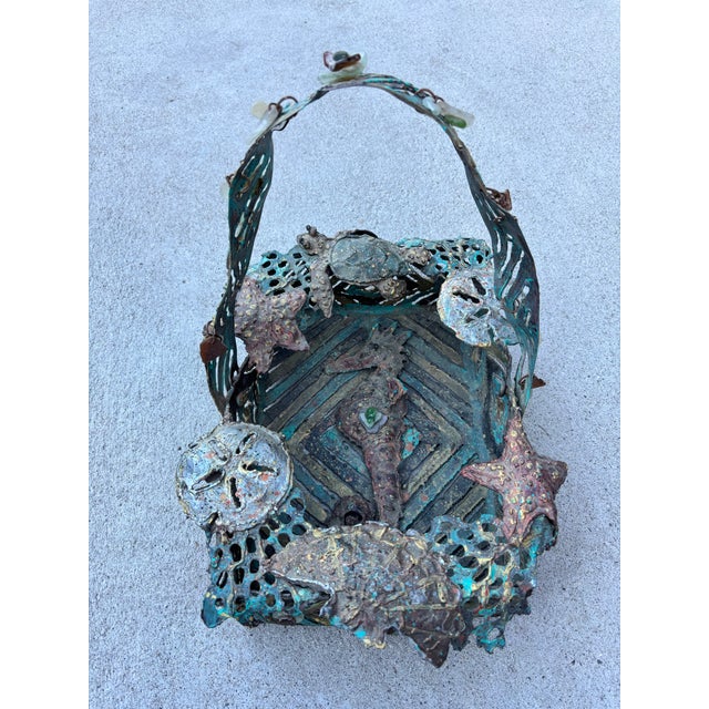 Modern Trudi Gilliam Torch Welded Nautical Theme Basket For Sale - Image 3 of 11